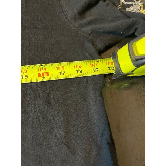 Designers Studio Black Holiday Bells Embroidered T Shirt Sz L - Picture 6 of 8